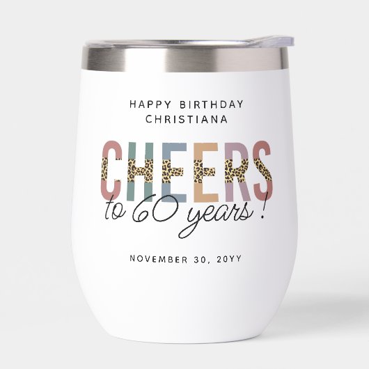 Aangepaste moderne 60e geboortedag-luipaard (Links)