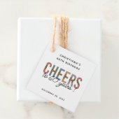 Aangepaste moderne 60e geboortedag-luipaard bedankjes labels (In situ)