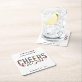 Aangepaste moderne 60e geboortedag-luipaard kartonnen onderzetters (Insitu)