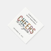 Aangepaste moderne 60e geboortedag-luipaard servet (Hoek)