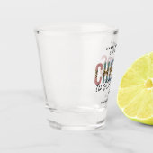 Aangepaste moderne 60e geboortedag-luipaard shot glas (Links)