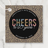 Aangepaste moderne 60e verjaardag van de Leopard v Bedankjes Labels (Voorkant)