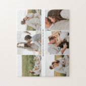 Aangepaste moderne 6-foto collage huwelijkskoppel legpuzzel (Verticaal)