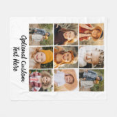 Aangepaste moderne 9 foto Instagram Collage Fleece Deken (Voorkant (Horizontaal))