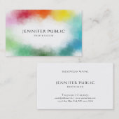 Aangepaste moderne Abstracte art elegante Sjabloon Visitekaartje (Voorkant / Achterkant)