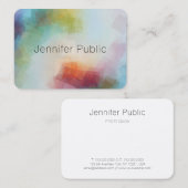 Aangepaste moderne Abstracte art elegante Sjabloon Visitekaartje (Voorkant / Achterkant)