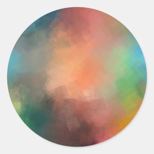 Aangepaste moderne abstracte kunst elegante lege s ronde sticker (Voorkant)