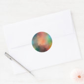 Aangepaste moderne abstracte kunst elegante lege s ronde sticker (Envelop)
