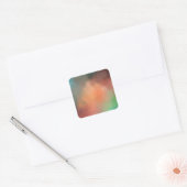 Aangepaste moderne abstracte kunst lege sjabloon vierkante sticker (Envelop)