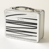 Aangepaste moderne Abstracte kunst met zwarte en w (Achterkant)