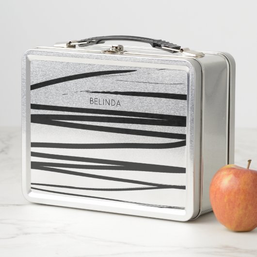 Aangepaste moderne Abstracte kunst met zwarte en w (In situ)