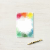 Aangepaste moderne Abstracte kunst regenboog kleur Post-it® Notes (Op bureau)