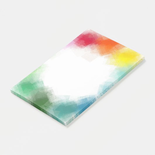 Aangepaste moderne Abstracte kunst regenboog kleur Post-it® Notes (Schuin)