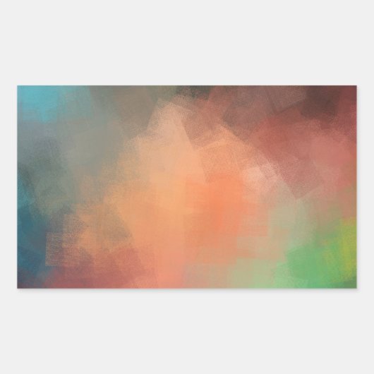 Aangepaste moderne abstracte lege sjabloon elegant rechthoekige sticker (Voorkant)