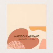 Aangepaste moderne Abstracte roze pasta-ronde roze Visitekaartje (Buitenkant ongevouwen)