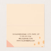 Aangepaste moderne Abstracte roze pasta-ronde roze Visitekaartje (Binnenkant ongevouwen)