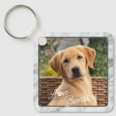 Aangepaste moderne Afbeelding liefdespoottekst Sleutelhanger (Voorkant)