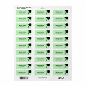 Aangepaste moderne afstudeerhoed en kwast afstudee etiket (Full Sheet)