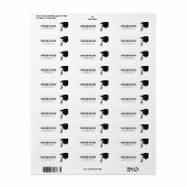 Aangepaste moderne afstudeerhoed en kwast afstudee etiket (Full Sheet)