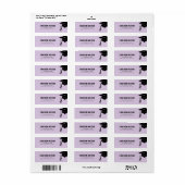 Aangepaste moderne afstudeerhoed en kwast afstuder etiket (Full Sheet)