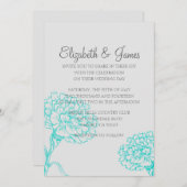 Aangepaste moderne Aqua Weddenschappen Kaart (Voorkant / Achterkant)