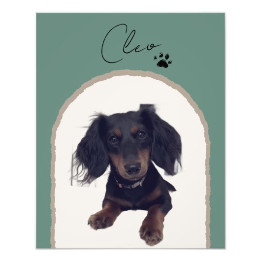 Aangepaste Moderne Arch Pet Portret Art Print Foto Afdruk (Voorkant)