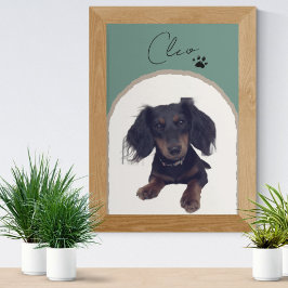 Aangepaste Moderne Arch Pet Portret Art Print Foto Afdruk
