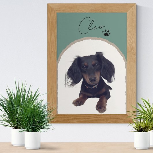 Aangepaste Moderne Arch Pet Portret Art Print Foto Afdruk