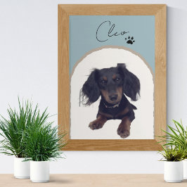 Aangepaste Moderne Arch Pet Portret Art Print Foto Afdruk