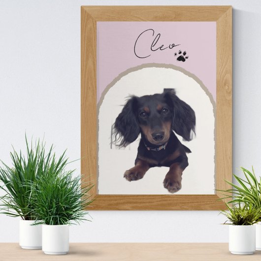 Aangepaste Moderne Arch Pet Portret Art Print Foto Afdruk