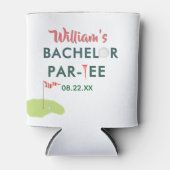 Aangepaste Moderne Bachelor Par-t-shirt Golfer Naa Blikjeskoeler (Voorkant)