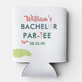 Aangepaste Moderne Bachelor Par-t-shirt Golfer Naa Blikjeskoeler (Achterkant)