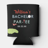 Aangepaste Moderne Bachelor Par-t-shirt Golfer Naa Blikjeskoeler (Achterkant)