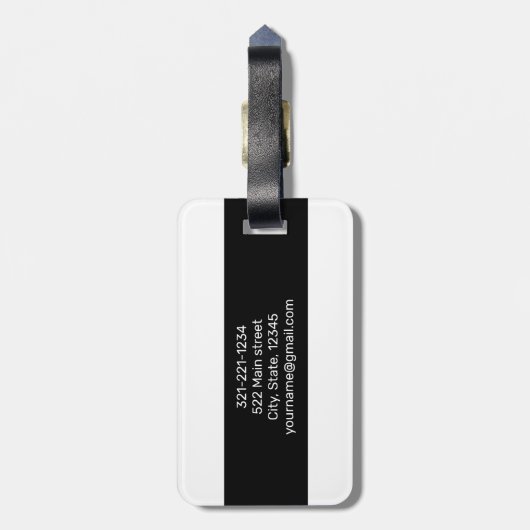 Aangepaste moderne bagagelabels voor het reizen va (Achterkant verticaal)