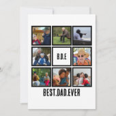 Aangepaste moderne BDE Beste papa ooit 8 foto coll Feestdagenkaart (Voorkant)