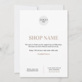 Aangepaste moderne bedankkaart voor winkeleigenare (Voorkant)