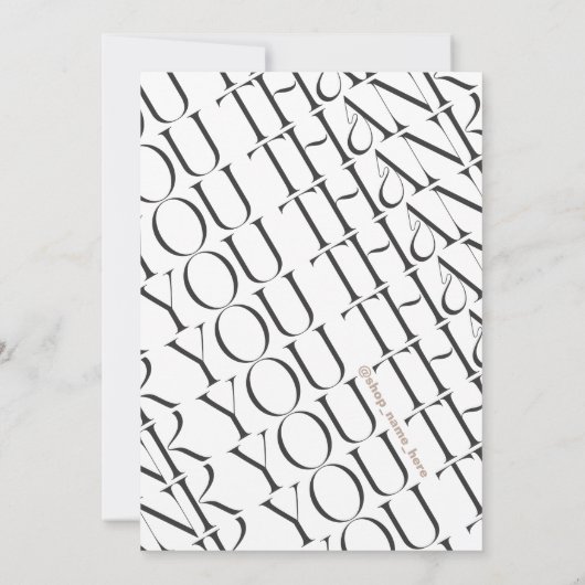 Aangepaste moderne bedankkaart voor winkeleigenare (Achterkant)