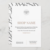 Aangepaste moderne bedankkaart voor winkeleigenare (Voorkant / Achterkant)