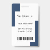 Aangepaste moderne bedrijfsidentificatiebadge voor badge (Achterkant)