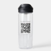 Aangepaste moderne bedrijfsnaam Logo URL QR-code Waterfles (Achterkant)