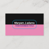 Aangepaste moderne bedrijfsnaam (QR-code) Zwart &  Visitekaartje (Voorkant)