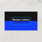 Aangepaste moderne bedrijfsnaam (QR-code) Zwart &  Visitekaartje (Voorkant)