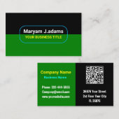 Aangepaste moderne bedrijfsnaam (QRcode) Zwart & G Visitekaartje (Voorkant / Achterkant)