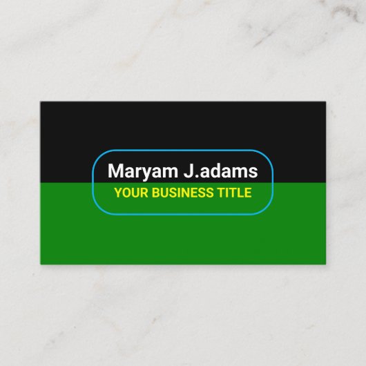 Aangepaste moderne bedrijfsnaam (QRcode) Zwart & G Visitekaartje (Voorkant)