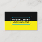 Aangepaste moderne bedrijfsnaam (QRcode) Zwart Gee Visitekaartje (Voorkant)