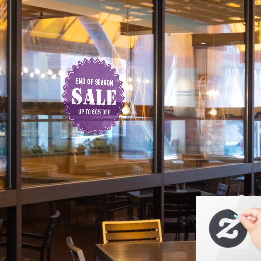 Aangepaste moderne bedrijfsopslag uitverkoop raamsticker (Restaurant Raam)