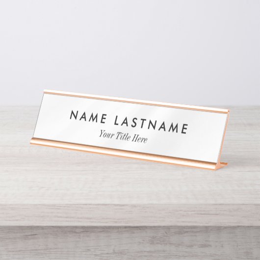 Aangepaste moderne bedrijfsreclame bureau naambordje (Voorkant)
