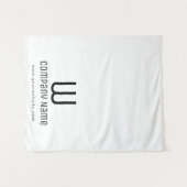 Aangepaste Moderne Bedrijfstabel Runner Banner Wit Wandkleed (Voorkant (horizontaal))