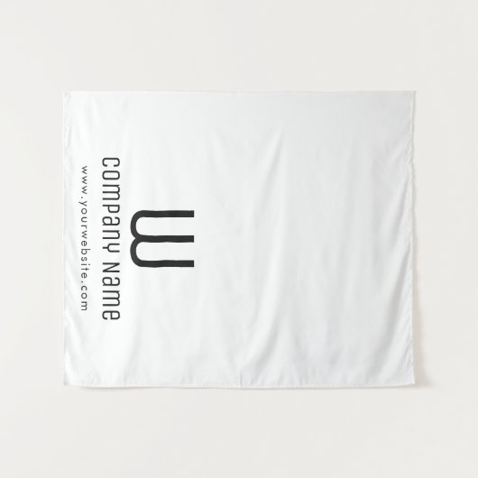 Aangepaste Moderne Bedrijfstabel Runner Banner Wit Wandkleed (Voorkant (horizontaal))