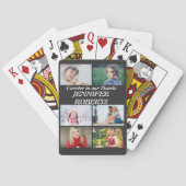 Aangepaste moderne begrafenis 6 Foto Collage Pokerkaarten (Achterkant)